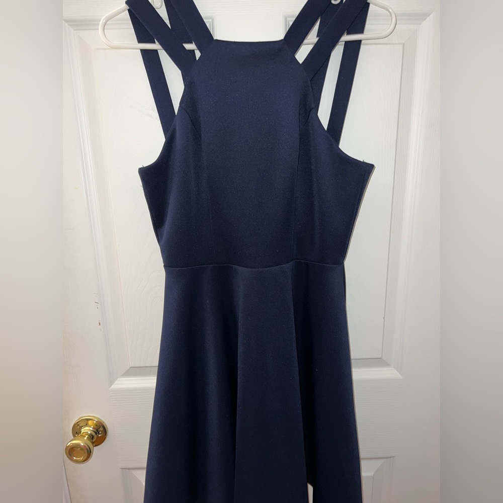 navy blue semi-formal dress